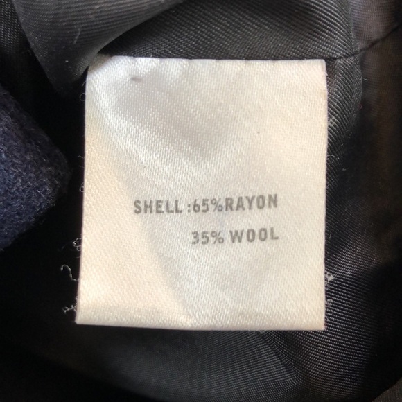 W[dvblju] Men Wool Blended Navy Peacoat     Size Small - Picture 11 of 13